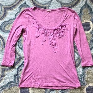 JCrew feather weight cotton 3/4 tee